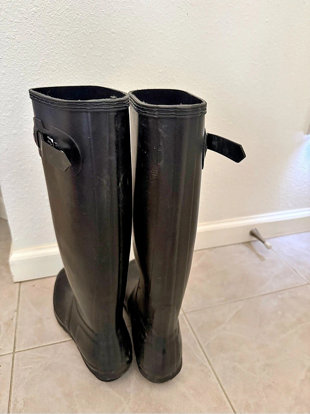 Hunter Original Tall Rain Boots Black US 9 - Picture 5 of 5